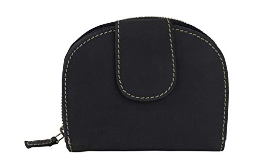 LEAS Große Damen Geldbörse halbrund mit Geschenkbox Echt-Leder, schwarz Vintage-Collection LEAS Große Damen Geldbörse halbrund mit Geschenkbox Echt-Leder, schwarz Vintage-Collection von LEAS
