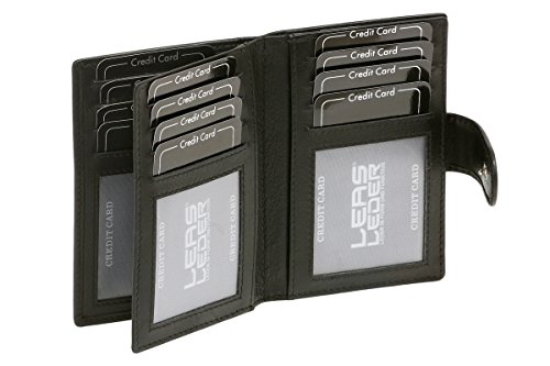 LEAS Kreditkartenmappe mit RFID Schutz Echt-Leder, schwarz Card-Collection LEAS Kreditkartenmappe mit RFID Schutz Echt-Leder, schwarz Card-Collection von LEAS