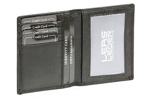 LEAS Ausweis- und Kreditkartenhülle mit RFID-Schutz Echt-Leder, schwarz Card-Collection LEAS Ausweis- und Kreditkartenhülle mit RFID-Schutz Echt-Leder, schwarz Card-Collection von LEAS