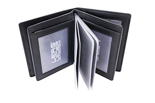 LEAS Ausweis- & Kreditkartenmappe/-hülle hochwertig verarbeitet mit RFID Schutzfolie Echt-Leder, schwarz Card-Collection LEAS Ausweis- & Kreditkartenmappe/-hülle hochwertig verarbeitet mit RFID Schutzfolie Echt-Leder, schwarz Card-Collection von LEAS
