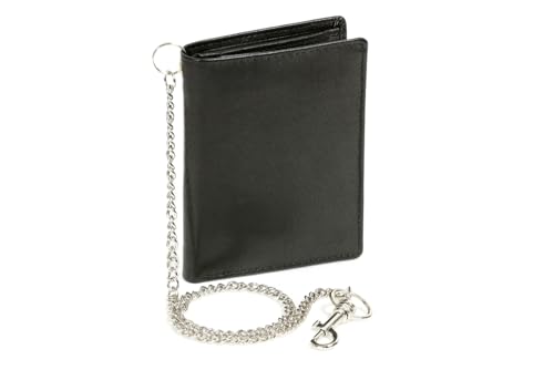 LEAS Bikerkombibörse Bikerbörse Trucker mit Chrom-Kette im Hochformat Echt-Leder, schwarz Chain-Series LEAS Bikerkombibörse Bikerbörse Trucker mit Chrom-Kette im Hochformat Echt-Leder, schwarz Chain-Series von LEAS