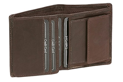 LEAS Classic-Collection - Mini-Kombibörse in Volllederaustattung Hochformat Echt-Leder, braun LEAS Classic-Collection - Mini-Kombibörse in Volllederaustattung Hochformat Echt-Leder, braun von LEAS