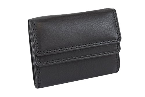 LEAS Damen Minibörse extra dünn, flaches Portemonnaie Herren mit RFID Schutz Block Folie mit Geschenk Box Echt-Leder, schwarz LEAS Damen Minibörse extra dünn, flaches Portemonnaie Herren mit RFID Schutz Block Folie mit Geschenk Box Echt-Leder, schwarz von LEAS
