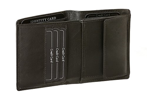 LEAS Damen & Herren Geldbörse super dünn passend für den Alten Ausweis Echt-Leder, schwarz Standard-Collection LEAS Damen & Herren Geldbörse super dünn passend für den Alten Ausweis Echt-Leder, schwarz Standard-Collection von LEAS