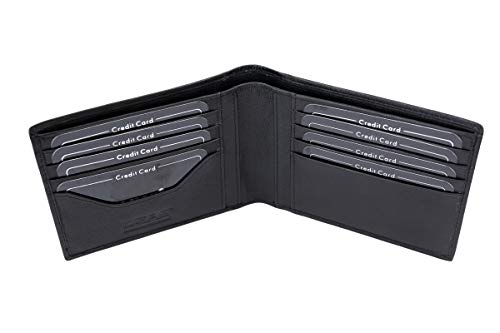 LEAS Design Geldbörse Herren extra dünn, Kreditkartenetui Herren ohne Kleingeldfach Geldbeutel flach aus feinstem Rind-Leder, Premium Portmonee schmal im Querformat Kreditkartenhalter, schwarz LEAS Design Geldbörse Herren extra dünn, Kreditkartenetui Herren ohne Kleingeldfach Geldbeutel flach aus feinstem Rind-Leder, Premium Portmonee schmal im Querformat Kreditkartenhalter, schwarz von LEAS