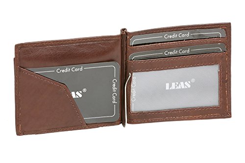 LEAS Dollar Clip Geldscheinklammer Money Clip mit Kleingeldfach Echt-Leder, dunkelbraun Special Edition LEAS Dollar Clip Geldscheinklammer Money Clip mit Kleingeldfach Echt-Leder, dunkelbraun Special Edition von LEAS