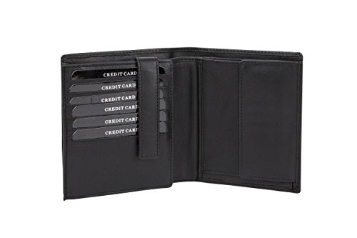 LEAS Geldbörse im Hochformat mit Klappe für sehr viele Karten Sicherheits Portemonnaie mit RFID Schutz Blocking Folie und Geschenk Box Echt-Leder, schwarz LEAS Geldbörse im Hochformat mit Klappe für sehr viele Karten Sicherheits Portemonnaie mit RFID Schutz Blocking Folie und Geschenk Box Echt-Leder, schwarz von LEAS