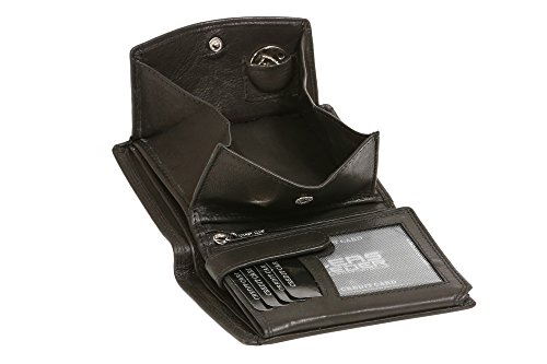 LEAS Geldbörse mit Wiener-Kleingeldfach im Hochformat,Leder, schwarz LEAS Geldbörse mit Wiener-Kleingeldfach im Hochformat,Leder, schwarz von LEAS