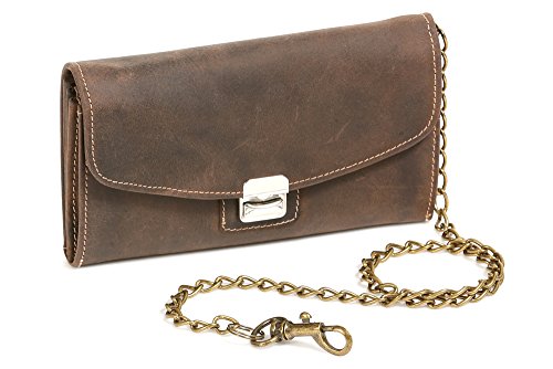 LEAS Kellner- & Taxifahrerbörse mit Messing-Kette Vintage Echt-Leder, Dunkelbraun Vintage-Collection LEAS Kellner- & Taxifahrerbörse mit Messing-Kette Vintage Echt-Leder, Dunkelbraun Vintage-Collection von LEAS