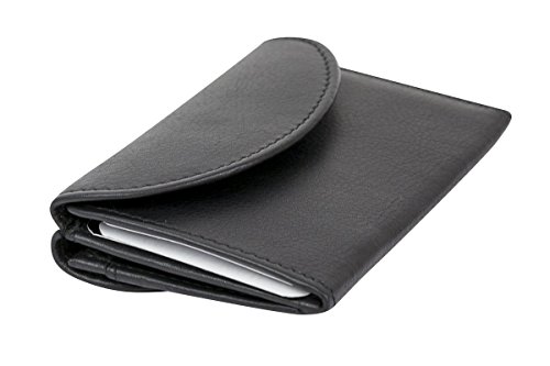 LEAS Kleine Minibörse super dünn, flaches Portemonnaie mit RFID Schutz Block Folie mit Geschenk Box Echt-Leder, schwarz LEAS Kleine Minibörse super dünn, flaches Portemonnaie mit RFID Schutz Block Folie mit Geschenk Box Echt-Leder, schwarz von LEAS