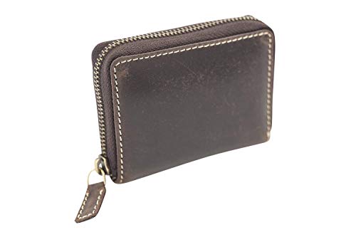 LEAS Kreditkartenmappe mit umlaufenden Reißverschluss u. Scheinfach Echt-Leder, braun Vintage-Collection LEAS Kreditkartenmappe mit umlaufenden Reißverschluss u. Scheinfach Echt-Leder, braun Vintage-Collection von LEAS