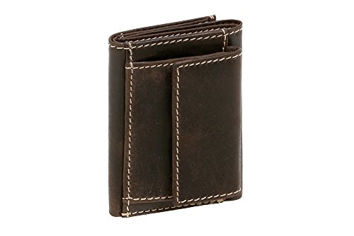 LEAS Mini Geldbörse kleines Portemonaie mit Geschenkbox Echt-Büffel-Leder, braun Vintage-Collection LEAS Mini Geldbörse kleines Portemonaie mit Geschenkbox Echt-Büffel-Leder, braun Vintage-Collection von LEAS