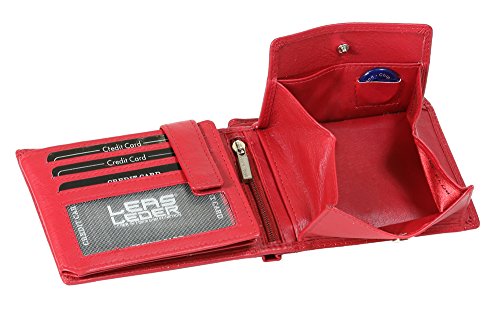 LEAS Scheintasche mit Wiener-Schachtelkleingeldfach im Querformat Echt-Leder, Cherry Special Edition LEAS Scheintasche mit Wiener-Schachtelkleingeldfach im Querformat Echt-Leder, Cherry Special Edition von LEAS