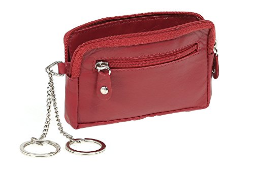 LEAS Schlüsseltasche mit 2 Ringen und 2 Fächern Echt-Leder, rot Special Edition LEAS Schlüsseltasche mit 2 Ringen und 2 Fächern Echt-Leder, rot Special Edition von LEAS