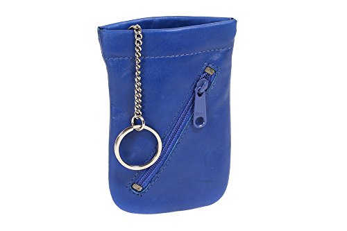 LEAS Schnappschlüsseltasche Schlüsselglocke Echt-Leder, hellblau Special Edition LEAS Schnappschlüsseltasche Schlüsselglocke Echt-Leder, hellblau Special Edition von LEAS