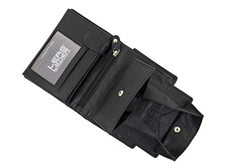LEAS Wiener-Kombibörse RFID Schutz mit Geheimfach im Scheinfach und XXL Kleingeldfach Echt-Leder, schwarz - Special Edition LEAS Wiener-Kombibörse RFID Schutz mit Geheimfach im Scheinfach und XXL Kleingeldfach Echt-Leder, schwarz - Special Edition von LEAS