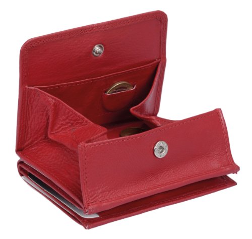 LEAS Wiener Schachtel mit RFID Schutz Echt-Leder, rot Special Edition von LEAS