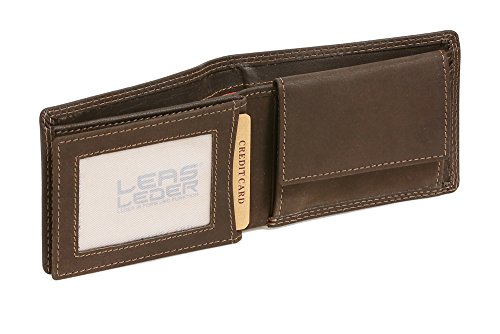 LEAS Mini-Geldbörse mit Klappe im Querformat Scheine müssen gefaltet MCL in Echt-Leder, braun 9,5x7,5x2cm (LxBxH) LEAS Mini-Geldbörse mit Klappe im Querformat Scheine müssen gefaltet MCL in Echt-Leder, braun 9,5x7,5x2cm (LxBxH) von LEAS