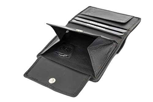 Minibörse extra flach im Hochformat dünn, flaches Portemonnaie mit RFID Schutz, Block Folie mit Geschenk Box LEAS in Echt-Leder, schwarz Minibörse extra flach im Hochformat dünn, flaches Portemonnaie mit RFID Schutz, Block Folie mit Geschenk Box LEAS in Echt-Leder, schwarz von LEAS