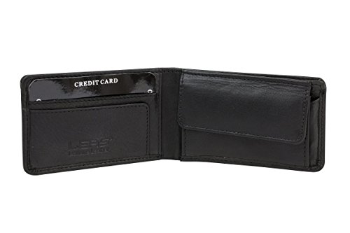 Minibörse extra flach im Querformat dünn, flaches Portemonnaie mit RFID Schutz, Block Folie mit Geschenk Box LEAS in Echt-Leder, schwarz Minibörse extra flach im Querformat dünn, flaches Portemonnaie mit RFID Schutz, Block Folie mit Geschenk Box LEAS in Echt-Leder, schwarz von LEAS