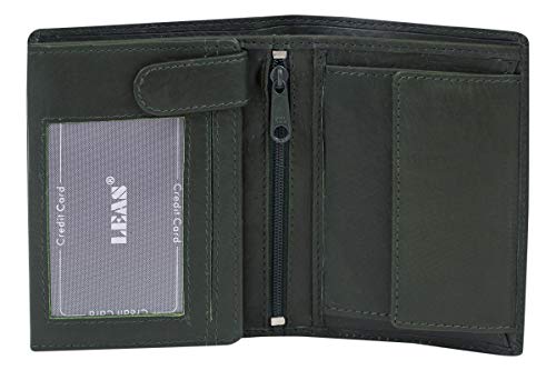 ORIGINAL Damen & Herren Kombibörse im Hochformat LEAS in Echt-Leder, grün - Standard-Collection ORIGINAL Damen & Herren Kombibörse im Hochformat LEAS in Echt-Leder, grün - Standard-Collection von LEAS