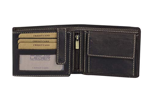 LEAS Scheintasche Geldbörse natur im Querformat Echt-Leder, braun Vintage-Collection LEAS Scheintasche Geldbörse natur im Querformat Echt-Leder, braun Vintage-Collection von LEAS