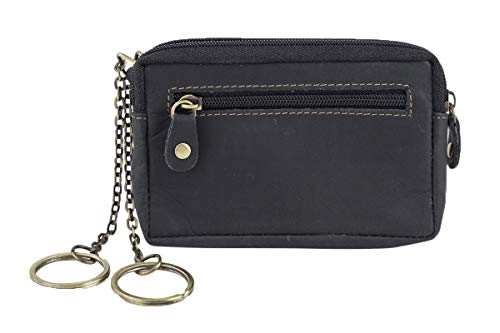 Schlüsseltasche im Used Look robust mit 2 Ringen LEAS in Echt Büffel Leder, schwarz - Vintage-Collection Schlüsseltasche im Used Look robust mit 2 Ringen LEAS in Echt Büffel Leder, schwarz - Vintage-Collection von LEAS