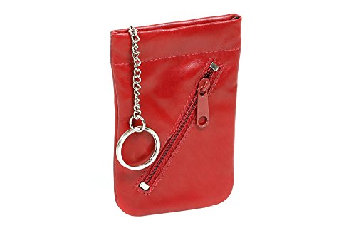 LEAS Schnappschlüsseltasche Schlüsselglocke Echt-Leder, cherry Special Edition LEAS Schnappschlüsseltasche Schlüsselglocke Echt-Leder, cherry Special Edition von LEAS