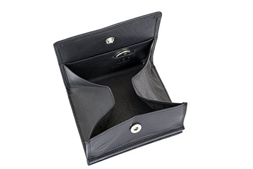 Wiener Schachtel mit großem Kleingeldfach Ausweisformat mit RFID Schutz Block Folie mit Geschenk Box LEAS in Echt-Leder, schwarz Wiener Schachtel mit großem Kleingeldfach Ausweisformat mit RFID Schutz Block Folie mit Geschenk Box LEAS in Echt-Leder, schwarz von LEAS