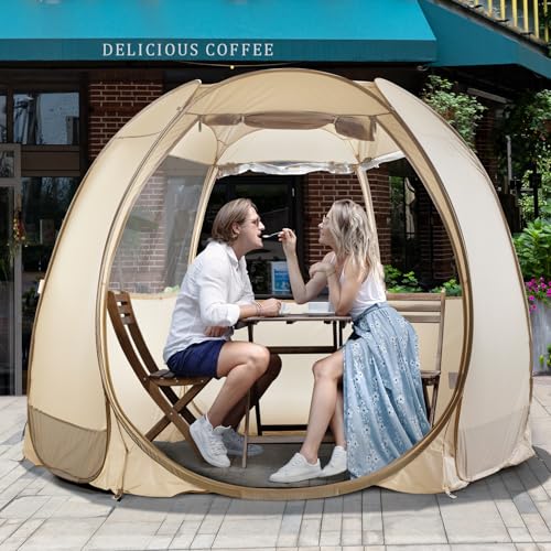 LEEDOR Sechseckiges Pop-Up-Sonnenschutz, Campingzelt, 3 belüftete, klare Fenster, sofortiges Familienzelt für Outdoor-Camping, Strand, Veranstaltungen und Party-Dekorationen, Ganzjahresunterstand, LEEDOR Sechseckiges Pop-Up-Sonnenschutz, Campingzelt, 3 belüftete, klare Fenster, sofortiges Familienzelt für Outdoor-Camping, Strand, Veranstaltungen und Party-Dekorationen, Ganzjahresunterstand, von LEEDOR