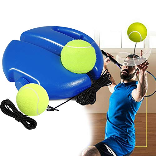 Tennis Trainer, Tragbar Tennistrainer Set Trainer Baseboard mit Seil und 2 Rebound Ball, Solo Selbststudium Übungs-Trainingswerkzeug Tennistrainingsausrüstung für Erwachsener Kinder Anfänger Tennis Trainer, Tragbar Tennistrainer Set Trainer Baseboard mit Seil und 2 Rebound Ball, Solo Selbststudium Übungs-Trainingswerkzeug Tennistrainingsausrüstung für Erwachsener Kinder Anfänger von LEEWENYAN