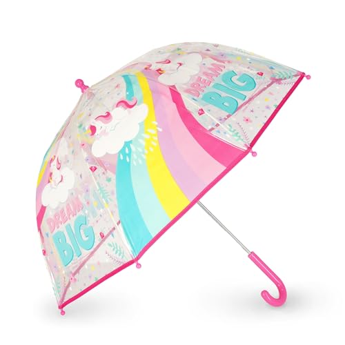 VUSE Legami - Dancin' In The Rain Kinderregenschirm, Unicorn Motiv, winddichte Struktur, manuelle Öffnung, Stoffverschluss mit Platz für Namen, Hakengriff, 73x65 cm VUSE Legami - Dancin' In The Rain Kinderregenschirm, Unicorn Motiv, winddichte Struktur, manuelle Öffnung, Stoffverschluss mit Platz für Namen, Hakengriff, 73x65 cm von LEGAMI