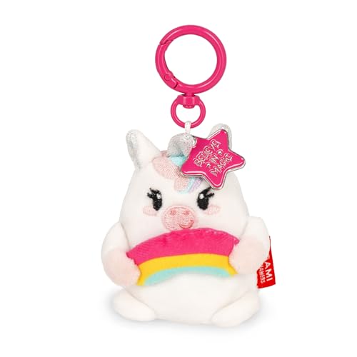 LEGAMI - Super Soft! Einhorn-Schlüsselanhänger, Plüsch-Schlüsselanhänger, Anhänger mit gravierter Nachricht und Karabinerhaken aus Zink, 7 x 11 cm, Weiß, S LEGAMI - Super Soft! Einhorn-Schlüsselanhänger, Plüsch-Schlüsselanhänger, Anhänger mit gravierter Nachricht und Karabinerhaken aus Zink, 7 x 11 cm, Weiß, S von LEGAMI