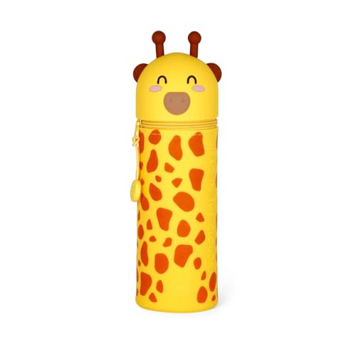 LEGAMI - 2-in-1 Weiche Silikontasche - Kawaii, Giraffe Schultasche, Tischstifthalter, Reißverschluss, Silikon, Stiftetasche Buntstifte Marker, H 18,5 cm LEGAMI - 2-in-1 Weiche Silikontasche - Kawaii, Giraffe Schultasche, Tischstifthalter, Reißverschluss, Silikon, Stiftetasche Buntstifte Marker, H 18,5 cm von LEGAMI