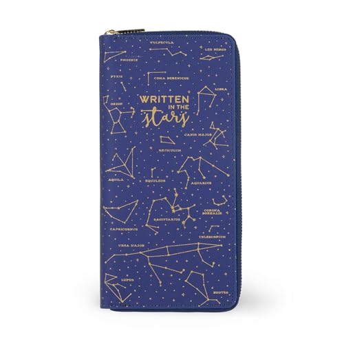 Legami - Blaue Reise-Dokumententasche, Reise-Organizer, Ausweishalter, RFID-Blocking, 4 große Taschen, 7 kleine Taschen, Reißverschluss, 11 x 24 x 3 cm, Motiv Stars, blau, L, Casual Legami - Blaue Reise-Dokumententasche, Reise-Organizer, Ausweishalter, RFID-Blocking, 4 große Taschen, 7 kleine Taschen, Reißverschluss, 11 x 24 x 3 cm, Motiv Stars, blau, L, Casual von LEGAMI