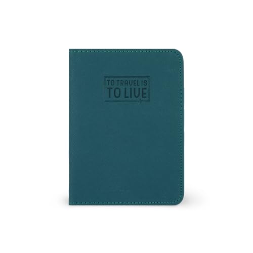 Legami - Petroleum Blue Passport Holder, Passport Holder Brieftasche für Reisen, Reisepasshülle, 1 Passporttasche, 4 Kartenfächer, RFID-Schutz, 10,5 x 14 x 1 cm, blau, S, Casual Legami - Petroleum Blue Passport Holder, Passport Holder Brieftasche für Reisen, Reisepasshülle, 1 Passporttasche, 4 Kartenfächer, RFID-Schutz, 10,5 x 14 x 1 cm, blau, S, Casual von LEGAMI