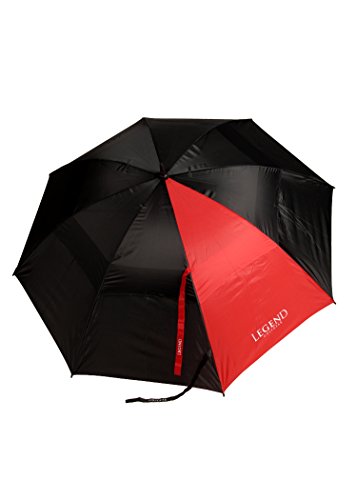 LEGEND Regenschirm Golfschirm Sturmschirm mit Knicktechnik (schwarz-rot) von LEGEND