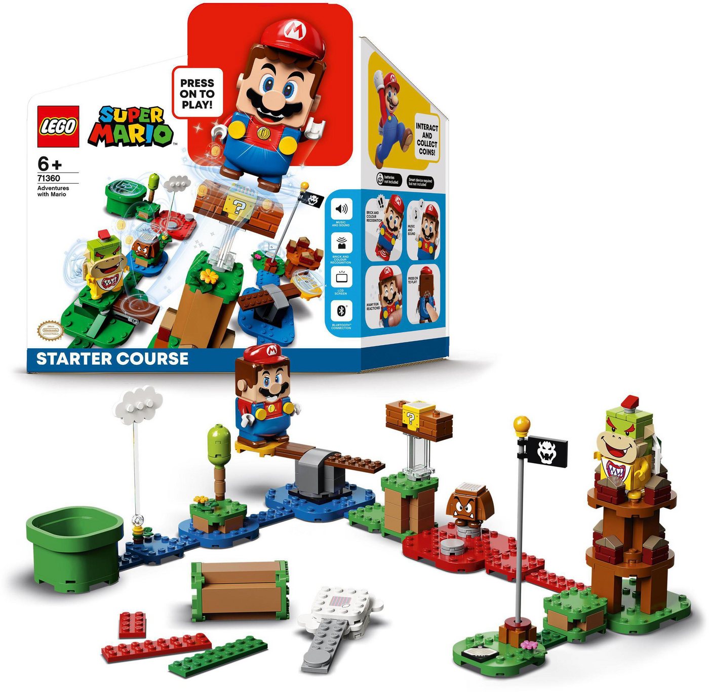 LEGO® Konstruktionsspielsteine Abenteuer mit Mario – Starterset (71360), LEGO® Super Mario, (231 St) von LEGO®