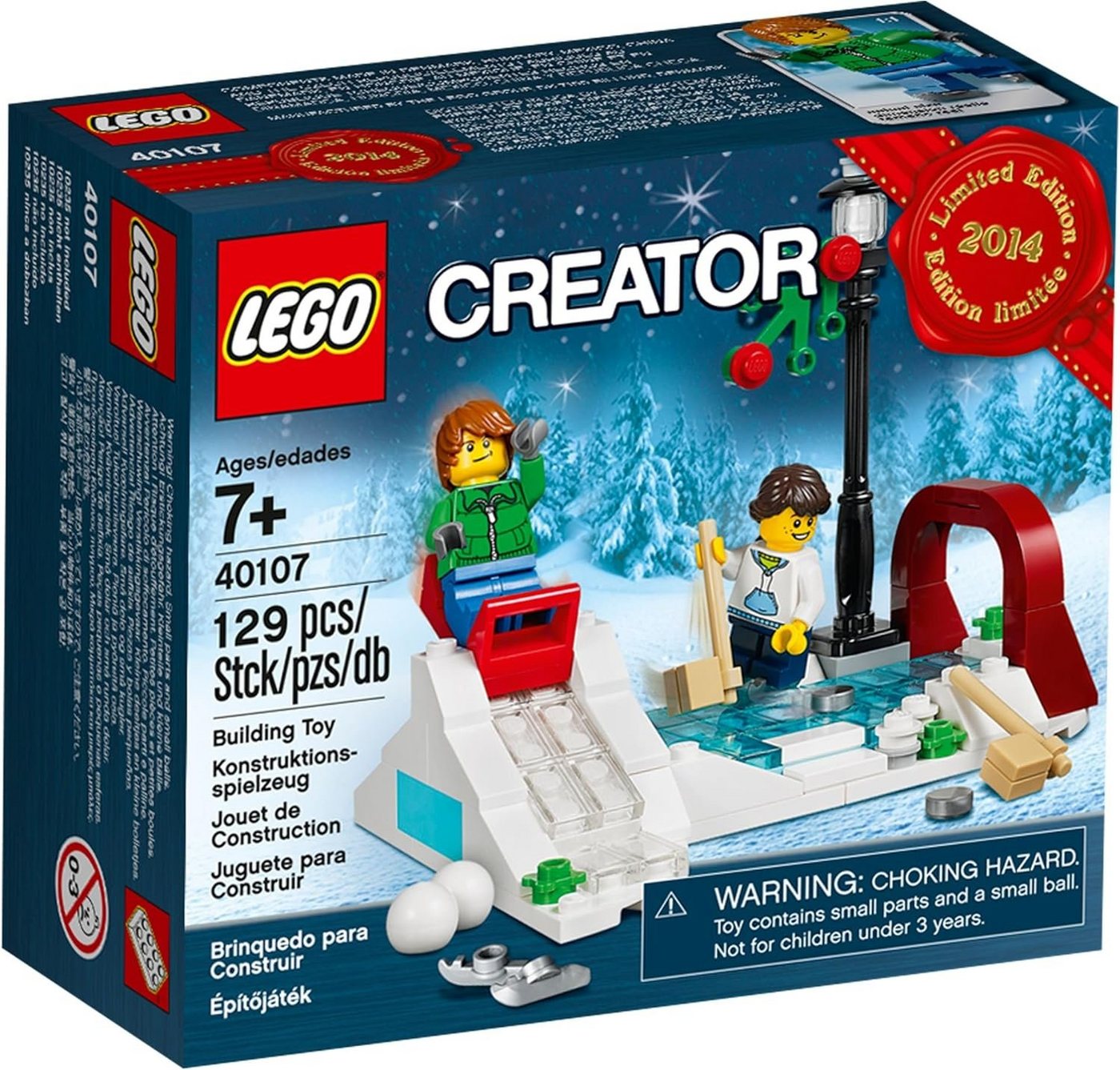 LEGO® Konstruktionsspielsteine LEGO® 40107 Winterliches Schlittschuh-Abenteuer, (129 St) von LEGO®