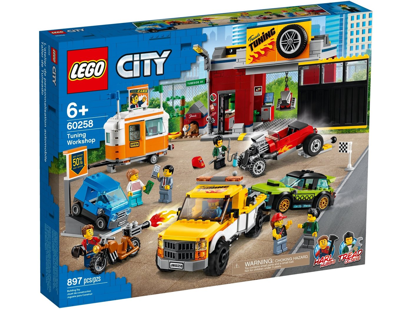 LEGO® Konstruktionsspielsteine LEGO® City 60258 Tuning-Werkstatt, (897 St) von LEGO®