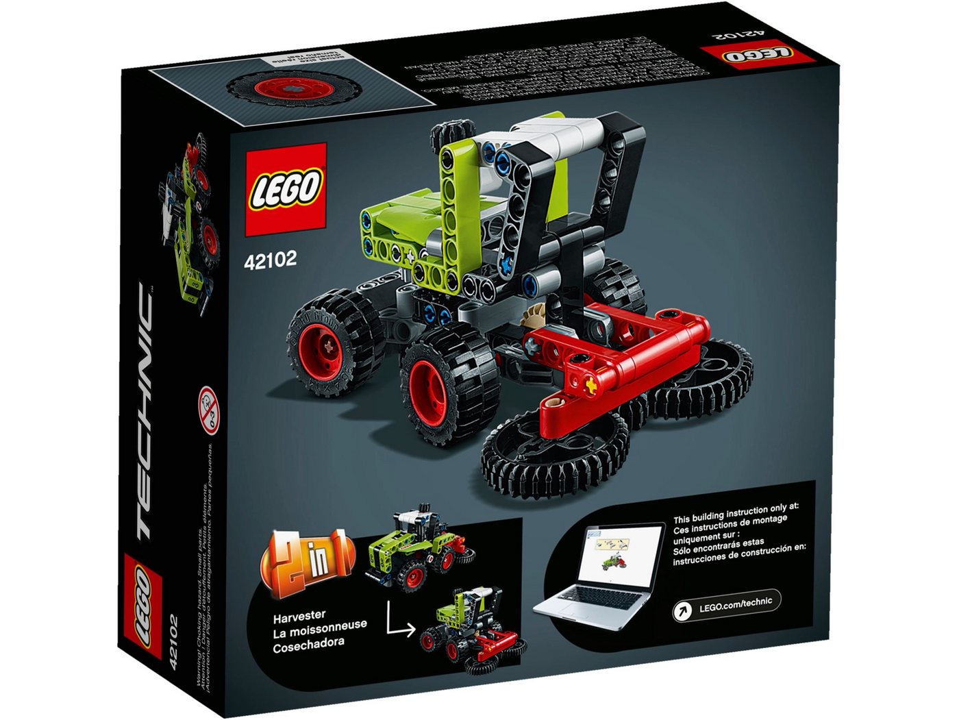 LEGO® Konstruktionsspielsteine LEGO® Technic™ 42102 Mini CLAAS XERION, (130 St) von LEGO®
