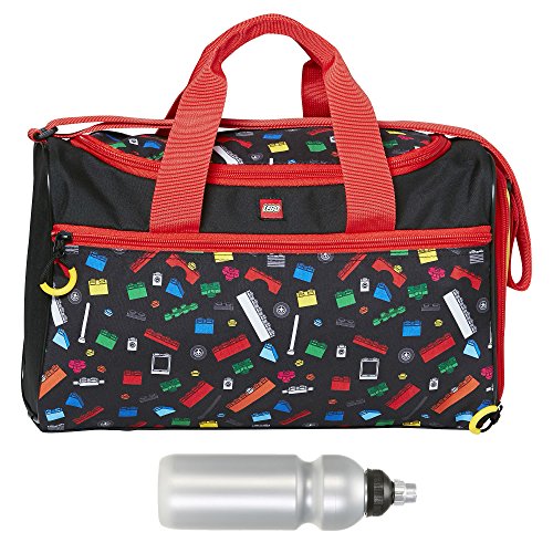 LEGO Sporttasche Kinder Sports Bag Kindertasche Tasche 20026 + Trinkflasche (LEGO Iconic 1611) von LEGO