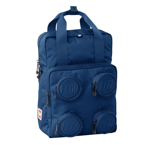 Lego Bags Signature Brick 2x2 Rucksack 15 Liter, Alltagsrucksack ca. 37 x 25,5 x 15 cm, Freizeit Daypack mit Brustgurt in Blau, Hauptfach mit Laptop und Tablet Fach, Backpack mit 5 Fronttaschen Lego Bags Signature Brick 2x2 Rucksack 15 Liter, Alltagsrucksack ca. 37 x 25,5 x 15 cm, Freizeit Daypack mit Brustgurt in Blau, Hauptfach mit Laptop und Tablet Fach, Backpack mit 5 Fronttaschen von LEGO