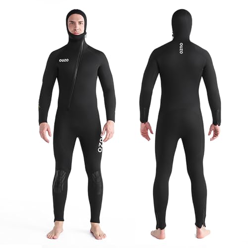 5Mm Neoprenanzug Für Damen Und Herren, Mit Frontreißverschluss, Kapuze, Ideal Zum Freitauchen, Schnorcheln, Surfen, Kanufahren Und Tauchen,Men,XXL von LEIDIMUS