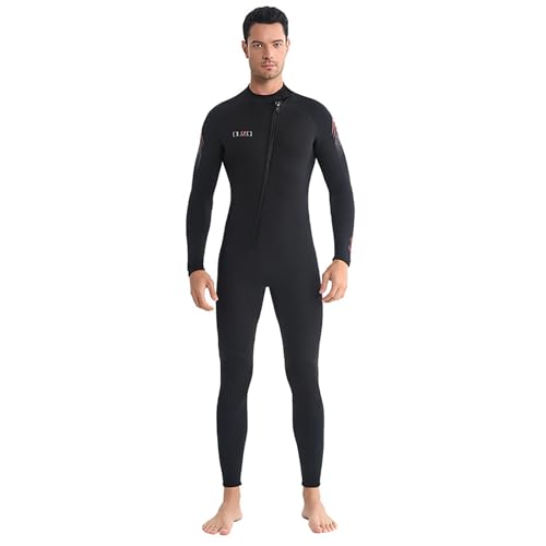 LEIDIMUS Men,XS,3 MM Neopren Tauchanzug Für Damen Und Herren, Frontreißverschluss, Warmer Ganzkörperanzug Mit UV-Schutz Für Speerfischen, Schnorcheln, Surfen, Kanufahren Und Tauchen von LEIDIMUS