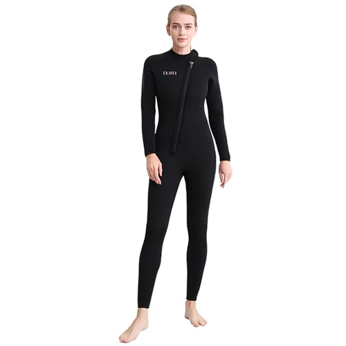 LEIDIMUS Women,3XL,3 MM Neopren Tauchanzug Für Damen Und Herren, Frontreißverschluss, Warmer Ganzkörperanzug Mit UV-Schutz Für Speerfischen, Schnorcheln, Surfen, Kanufahren Und Tauchen von LEIDIMUS