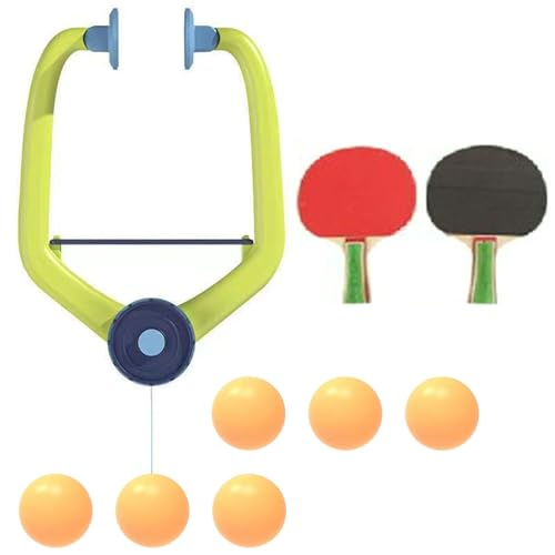 Hanging Tischtennis Trainer Set Door Pingpong Spiel Für Kinder Mit Schlägern Und Bällen Verstellbarer Hangentischtennis Tennis Trainer von LEIDJGUN