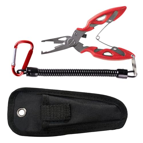 LEIDJGUN Braid Line Cutter Angelzangenschnur Mit Gewickeltem Lanyard Multifunktionaler Hakenentferner Angelgerät von LEIDJGUN