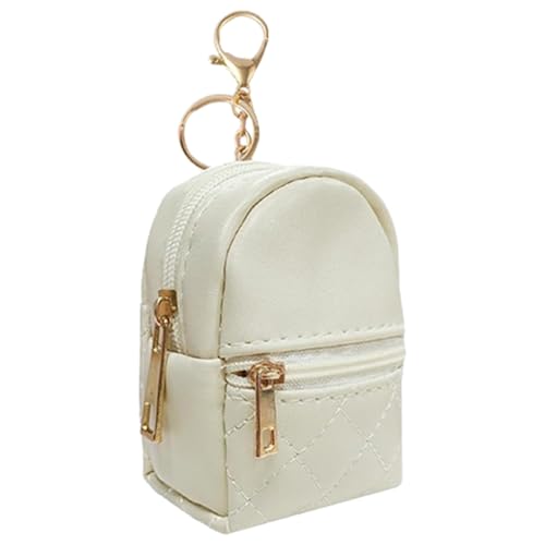 LEIDJGUN Modische kleine Kosmetiktasche für Damen, PU-Leder, Lippenstift-Halter und Karten-Organizer, tragbare Make-up-Taschen, beige, Normal von LEIDJGUN