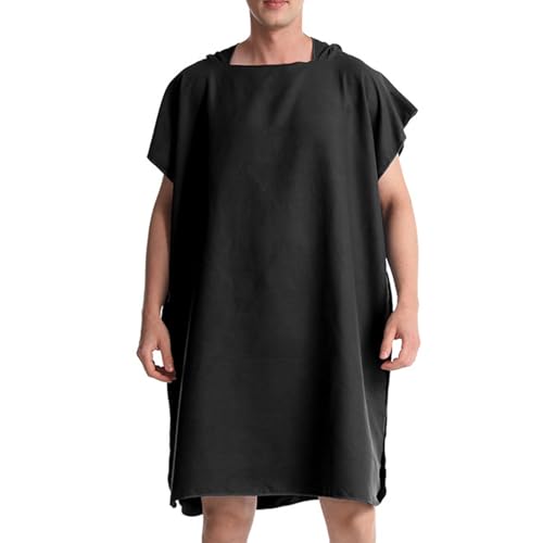 LEIDJGUN Schnell Trocknender Kapuzen Wickelhandtuch Poncho Für Männer Und Frauen. Kapuzen Wickelmantel Wickelhandtuch Poncho Zum Wechseln des Neoprenanzugs von LEIDJGUN